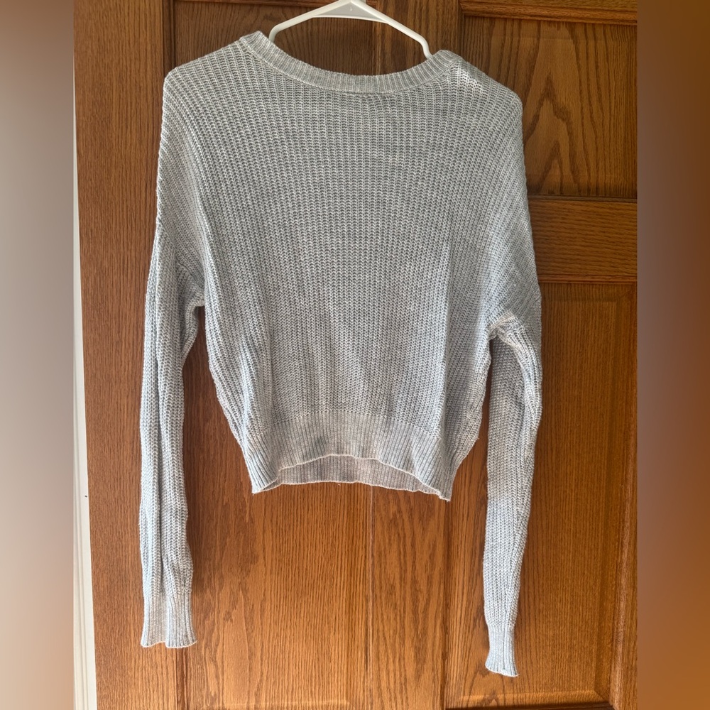 Garage Heather Gray Knit Crew Neck Sweater